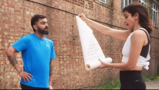 Virat Kohli left stumped by Anushka Sharma's bizarre rules in game of cricket - Attempts 'Lassi Shot'