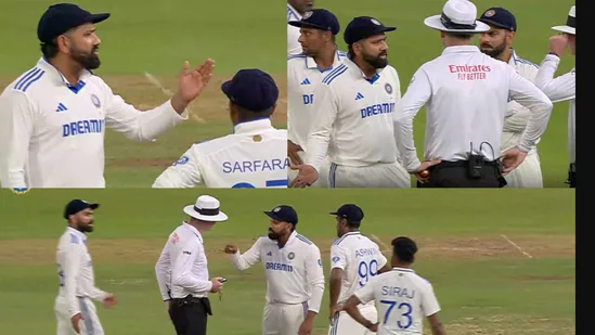 :
Angry Rohit Sharma and Virat Kohli argue with umpires over bad light, refuse to leave field on Day 4